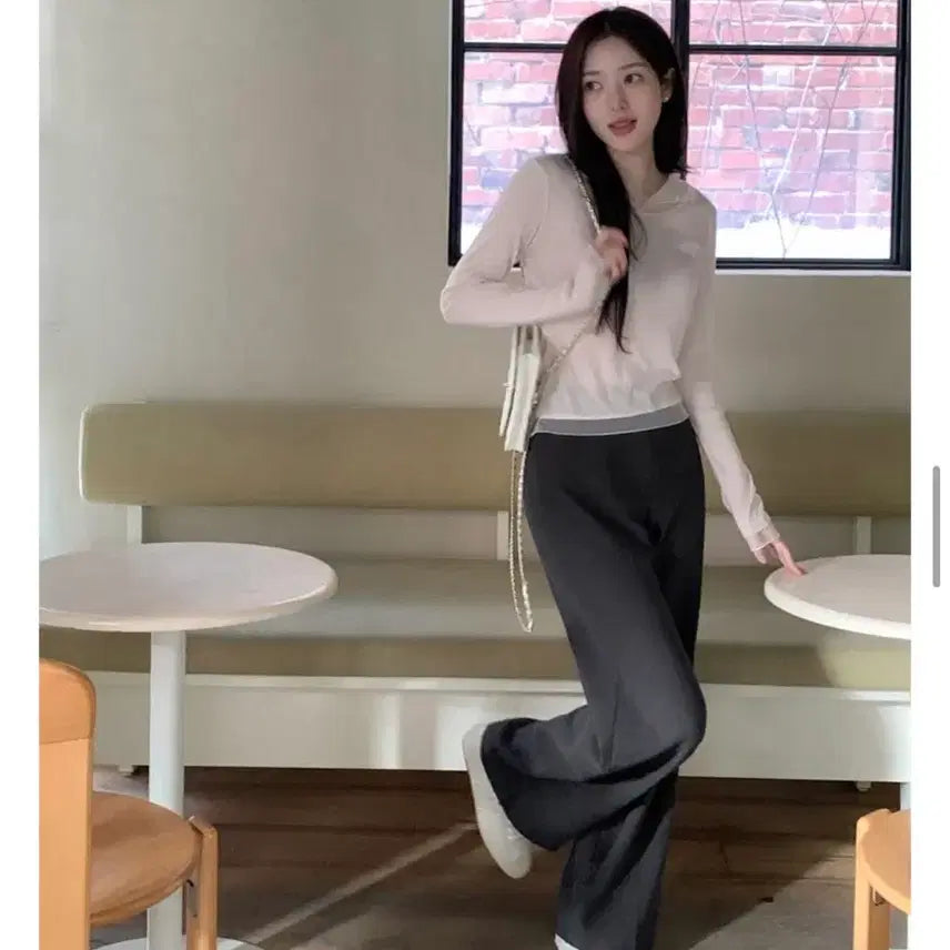 [BUNJANG] Cherrykoko Butter Banding Slacks Charcoal M / 체리코코 [CRKO] 버터 밴딩 슬랙스 차콜 M 출근룩 하객룩