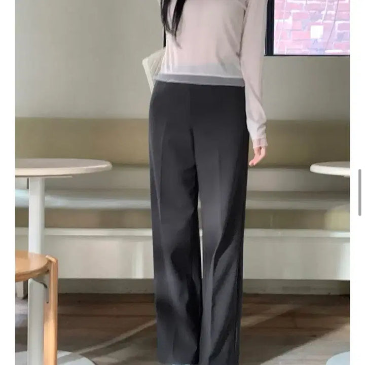[BUNJANG] Cherrykoko Butter Banding Slacks Charcoal M / 체리코코 [CRKO] 버터 밴딩 슬랙스 차콜 M 출근룩 하객룩