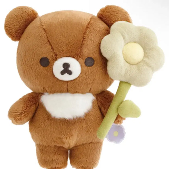 [BUNJANG] Chairoikoguma Flower Plush Doll / 꽃을 든 차이로이코구마 누이구루미