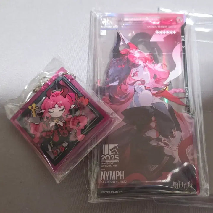 [BUNJANG] Arknights Nymph 6th Anniversary Keychain &amp; Pass Bundle Set / 명일방주 님프 통행증 &amp; 6주년 님프 키링 판매