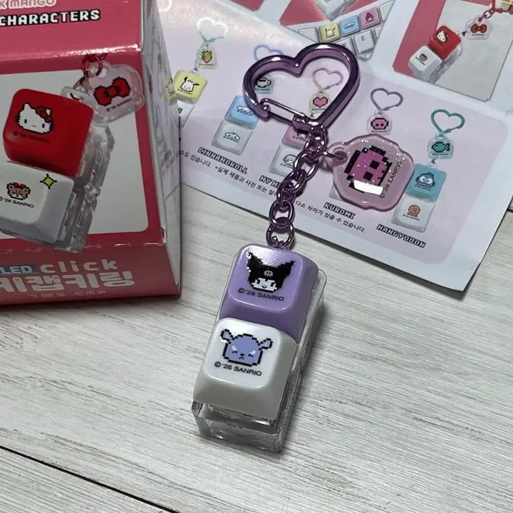 [BUNJANG] Sanrio Kuromi LED Keycap Keyring / 산리오 LED 키캡 키링 쿠로미 버전 판매