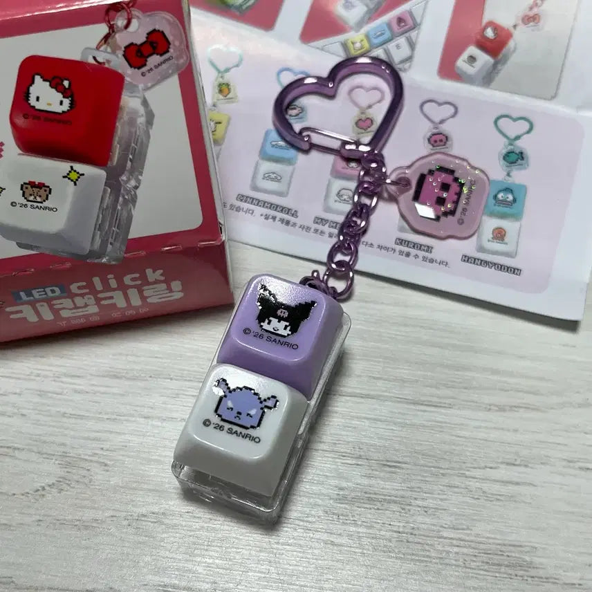 [BUNJANG] Sanrio Kuromi LED Keycap Keyring / 산리오 LED 키캡 키링 쿠로미 버전 판매
