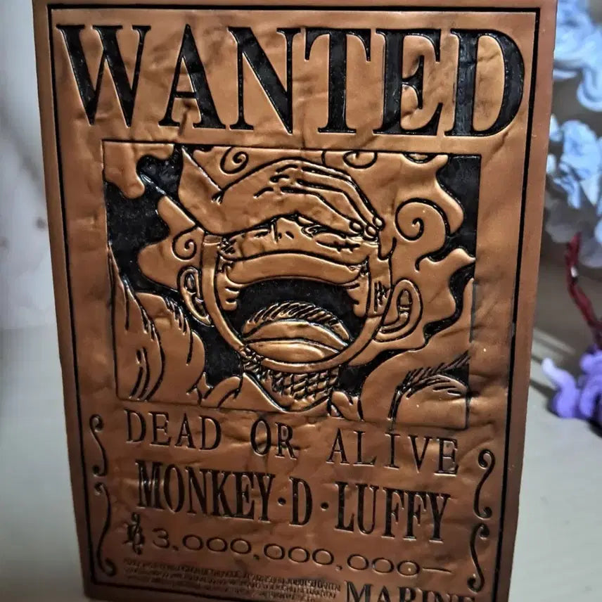 [BUNJANG] One Piece Luffy Wanted Poster Poneglyph Resin Statue / 루피 수배서 포네그리프 레진 피규어 팝니다