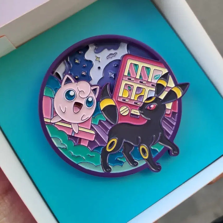[BUNJANG] Pokemon Midnight Purin/Nymphia Pin Badge / 포켓몬스터 미드나잇 푸린/님피아 핀뱃지