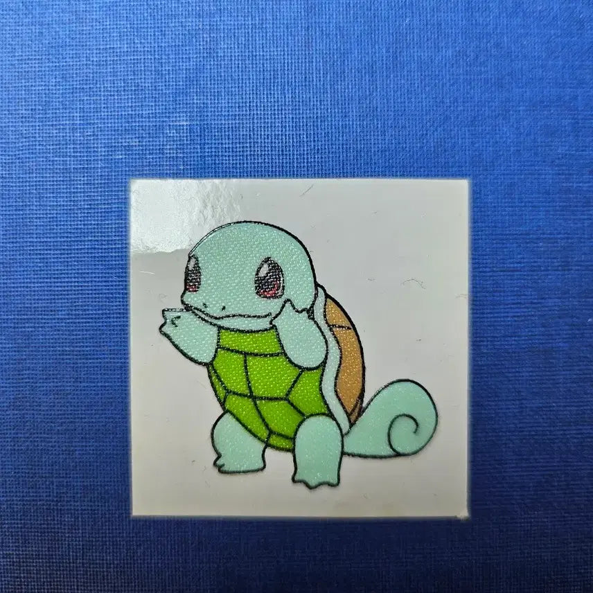 [BUNJANG] Old Version Shiny Squirtle Pokemon Ttibu Seal (Peel-off) / 구버전 샤니 포켓몬 이로치 꼬북이 띠부씰(뗀씰