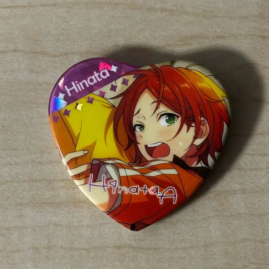 [BUNJANG] Ensemble Stars Aoi Hinata Heart Can Badge / 앙상블스타즈 앙스타 아오이 히나타 하트 캔뱃지