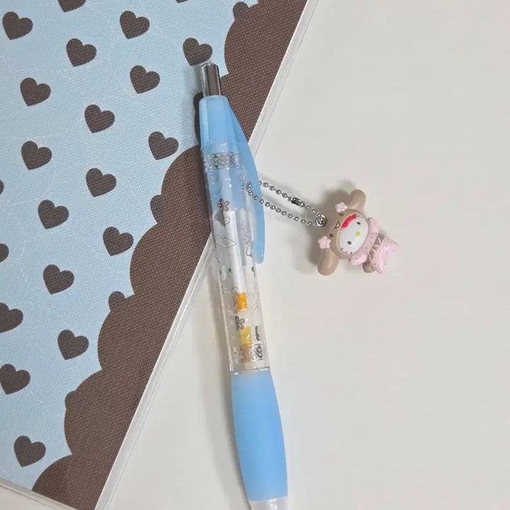 [BUNJANG] Hello Kitty Kaburinbo Mocha Figure Keychain Mechanical Pencil / 고전키티 카부린보 모카 피규어 키링 샤프 샤카샤카