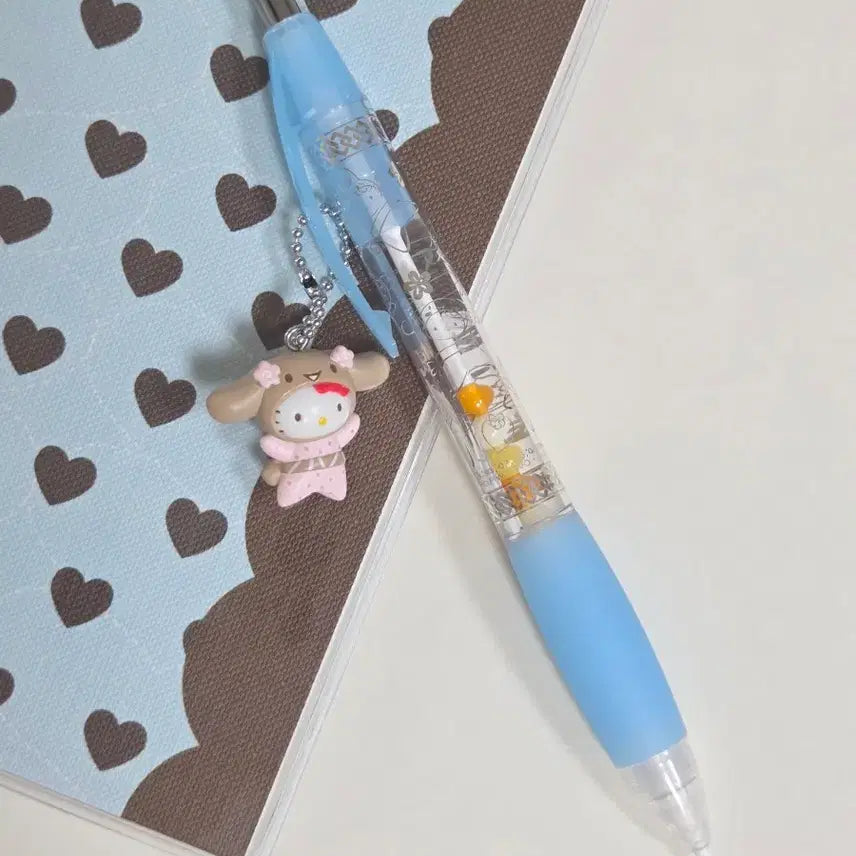 [BUNJANG] Hello Kitty Kaburinbo Mocha Figure Keychain Mechanical Pencil / 고전키티 카부린보 모카 피규어 키링 샤프 샤카샤카