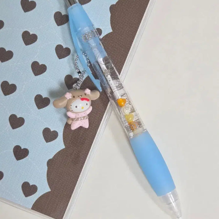 [BUNJANG] Hello Kitty Kaburinbo Mocha Figure Keychain Mechanical Pencil / 고전키티 카부린보 모카 피규어 키링 샤프 샤카샤카