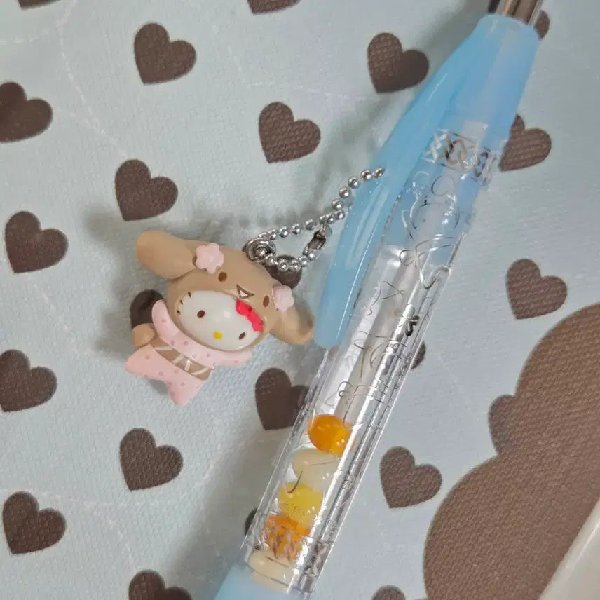 [BUNJANG] Hello Kitty Kaburinbo Mocha Figure Keychain Mechanical Pencil / 고전키티 카부린보 모카 피규어 키링 샤프 샤카샤카