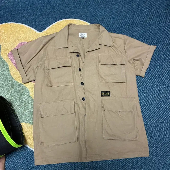 [BUNJANG] Bricks 4 Pocket Work Short Sleeve Shirt (105) / 영국 Bricks 4포켓 워크 반팔 셔츠 (105)