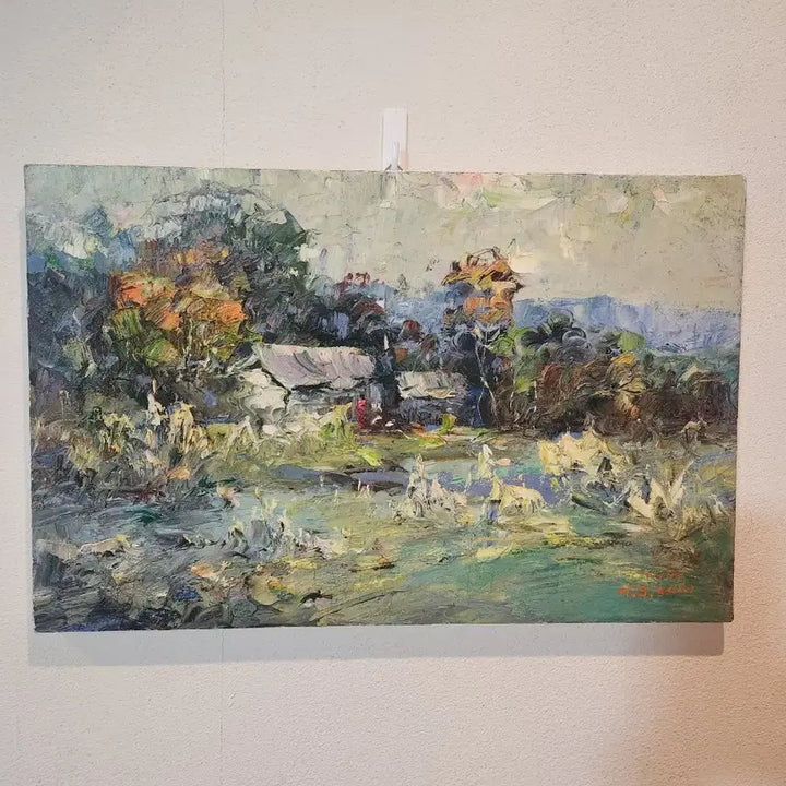 [BUNJANG] Shin Hye-seong Landscape Oil Painting (2000) / 그림이 흐르는 풍경, 동화처럼 머무는 신혜성 화백의 유화