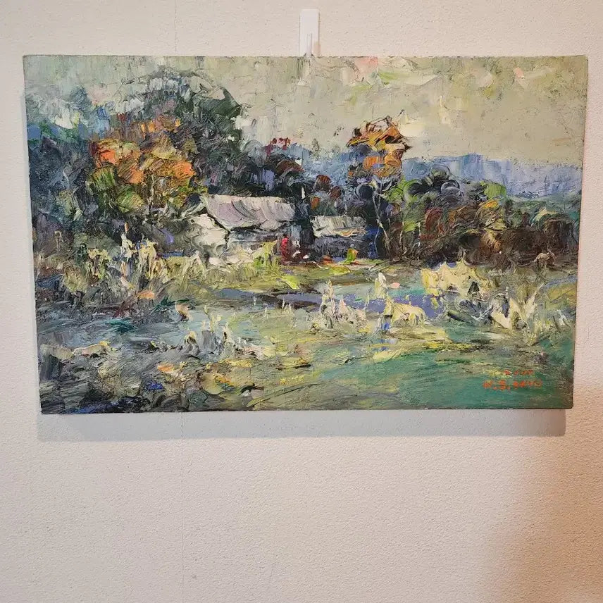 [BUNJANG] Shin Hye-seong Landscape Oil Painting (2000) / 그림이 흐르는 풍경, 동화처럼 머무는 신혜성 화백의 유화