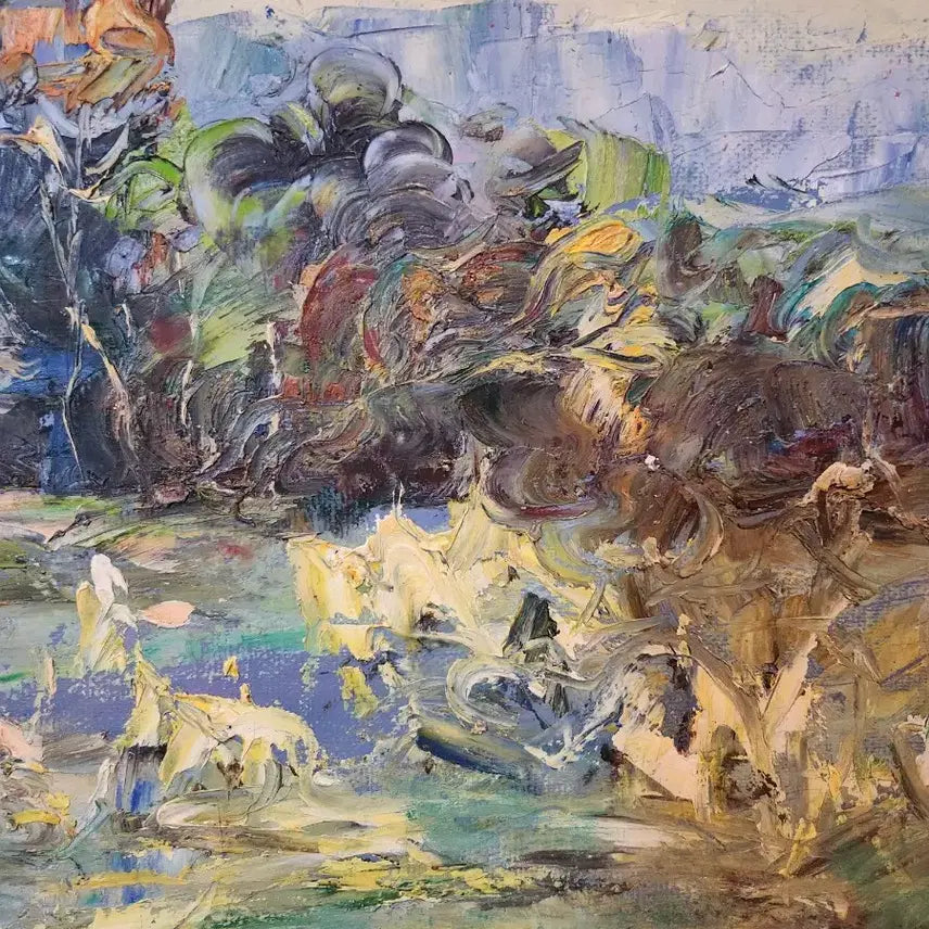 [BUNJANG] Shin Hye-seong Landscape Oil Painting (2000) / 그림이 흐르는 풍경, 동화처럼 머무는 신혜성 화백의 유화