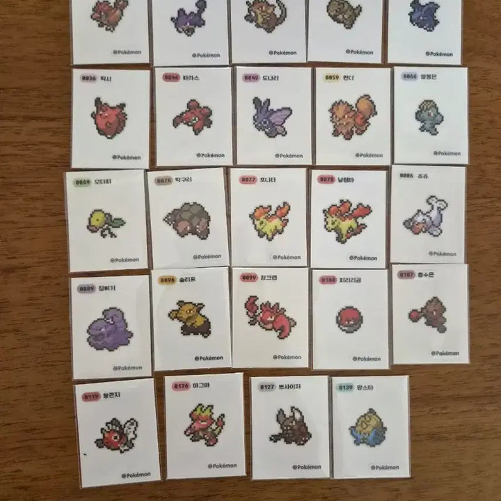 [BUNJANG] Pokemon Pixel Stickers - Bundle Set / 포켓몬 픽셀 띠부씰
