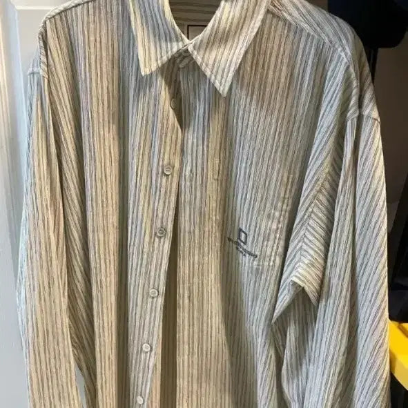 [BUNJANG] Wooyoungmi Striped Shirt Ivory Size 44 / 우영미 스트라이프 셔츠 아이보리 44