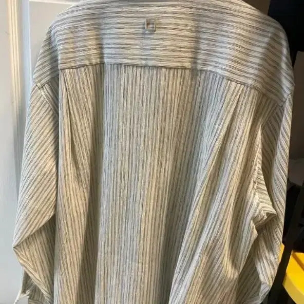 [BUNJANG] Wooyoungmi Striped Shirt Ivory Size 44 / 우영미 스트라이프 셔츠 아이보리 44