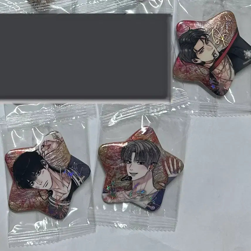 [BUNJANG] Sparkles Badge Bundle Set (Sealed) - Ian, Chaejun, Seunghyun (Pop-up Resin) / (미개봉) 일괄 스파클즈 뱃지 해빙곡선 언슬립 이안 채준 승현 팝업 레진