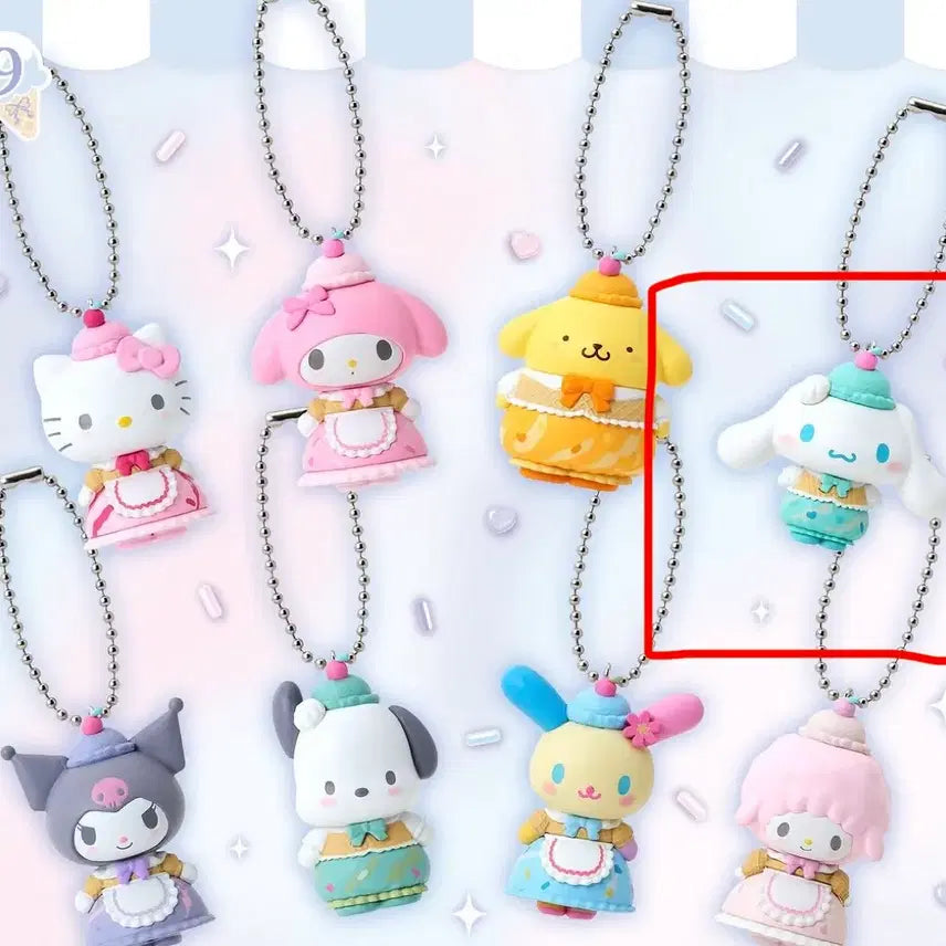 [BUNJANG] Sanrio Cinnamoroll Dreamy Ice Parfait Dress Charm / 산리오 시나모롤 키링 드리미 아이스파라