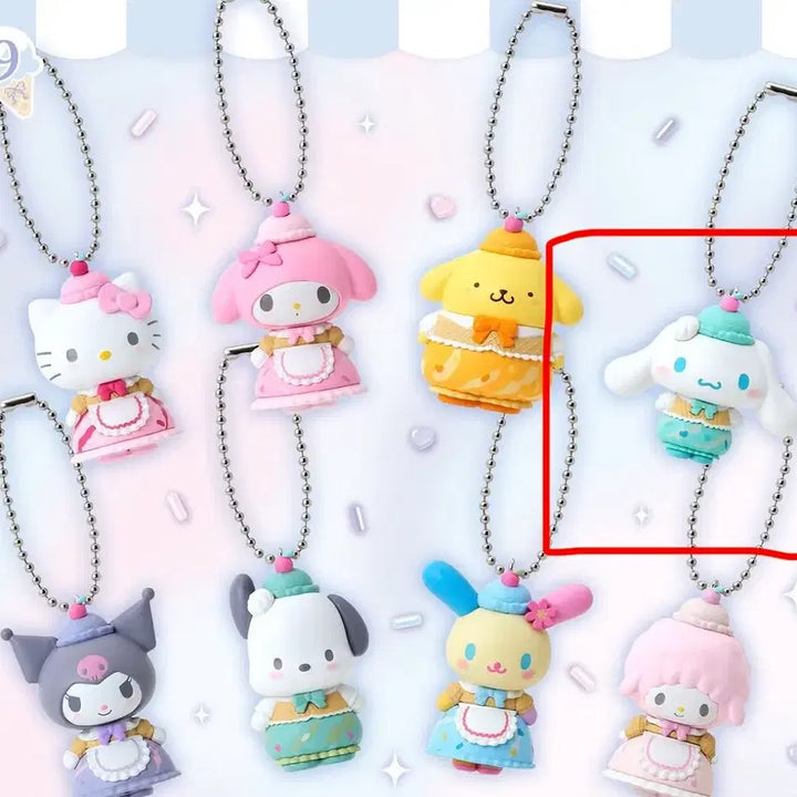[BUNJANG] Sanrio Cinnamoroll Dreamy Ice Parfait Dress Charm / 산리오 시나모롤 키링 드리미 아이스파라