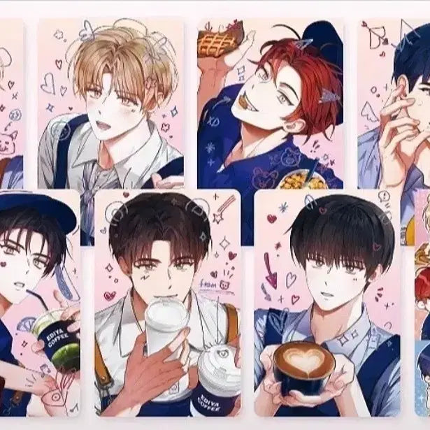 [BUNJANG] Demuthy 8-Type Ediya Collaboration Photocard Bundle Set / 데못죽 이디야 콜라보 포카 8종 일괄