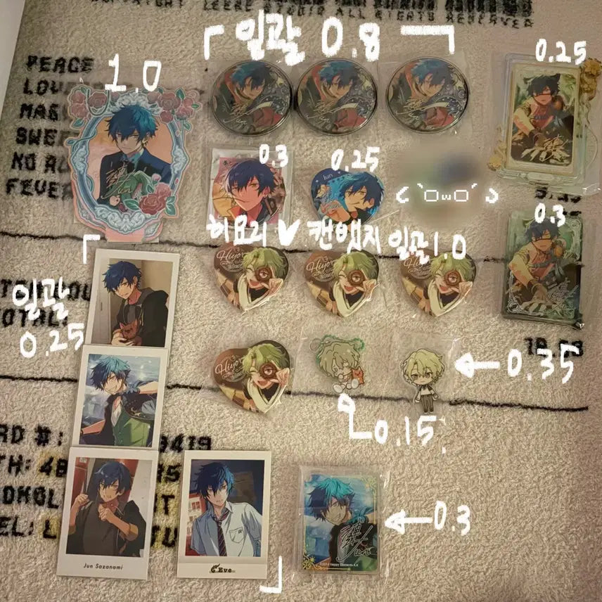[BUNJANG] Ensemble Stars Jun &amp; Hiroyori Bundle Set / 앙스타 쥰, 히요리 굿즈 일괄 판매
