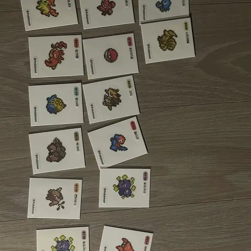 [BUNJANG] Pokemon Pixel Generation 1 Sticker Set Bundle (35 pcs) / 포켓몬 픽셀,1세대 띠부씰 35장 일괄판매
