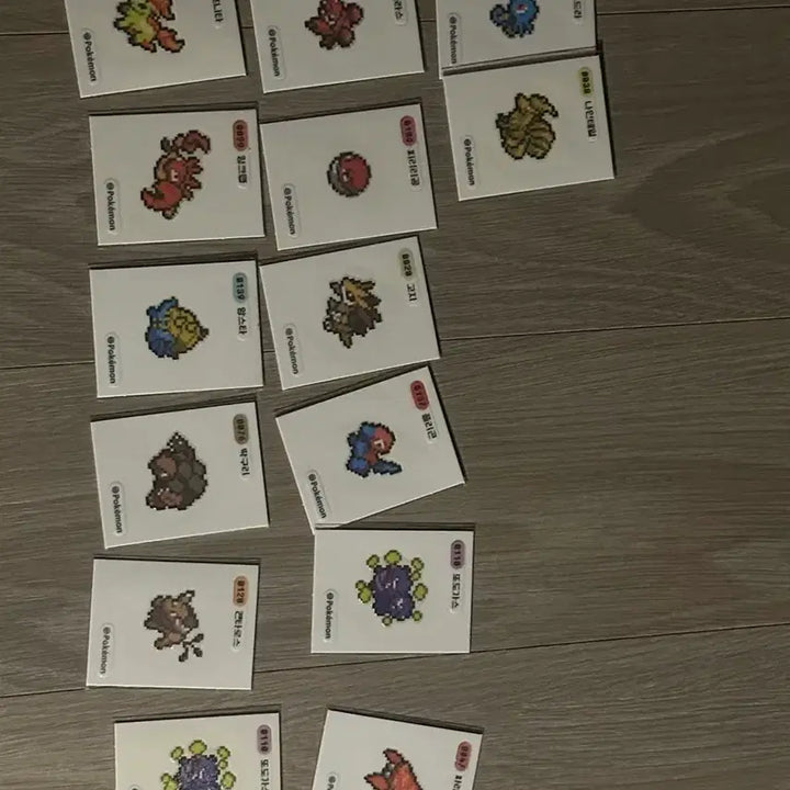 [BUNJANG] Pokemon Pixel Generation 1 Sticker Set Bundle (35 pcs) / 포켓몬 픽셀,1세대 띠부씰 35장 일괄판매