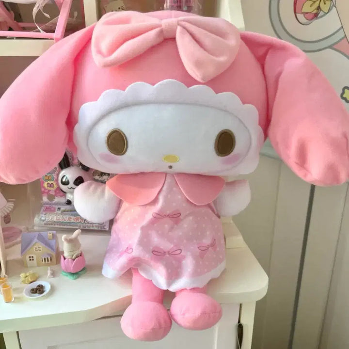 [BUNJANG] My Melody Pink Plush Doll / 급처) 마이멜로디 걸리 핑크 봉제인형