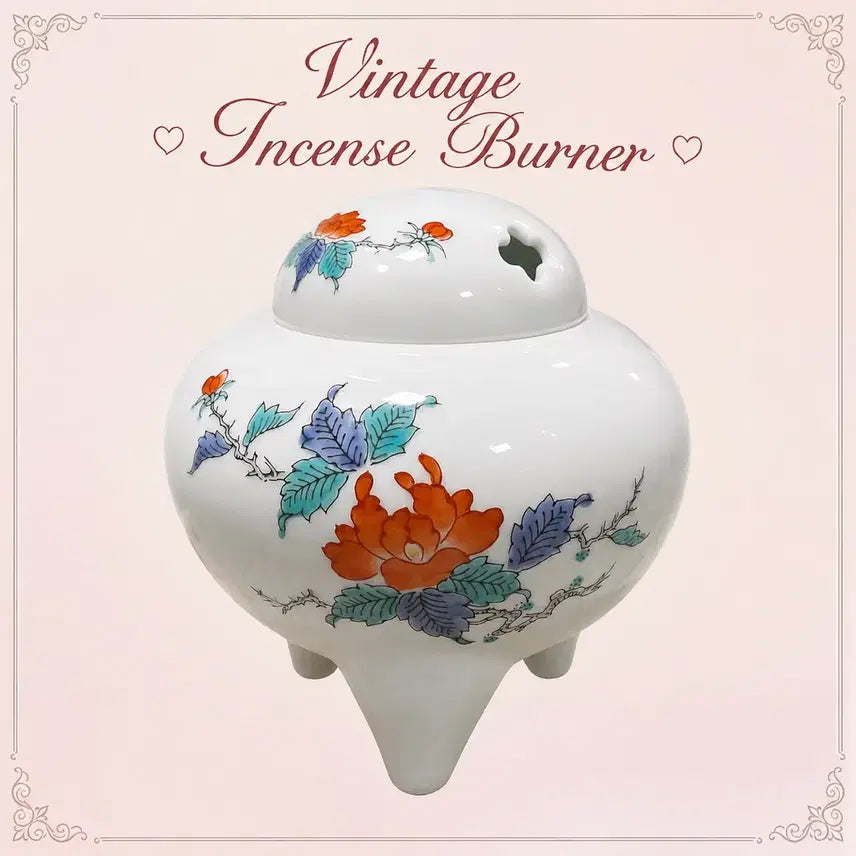[BUNJANG] Kakiemon Style Japanese Vintage Porcelain Incense Burner / 가키에몬 일본 빈티지 도자기 향로
