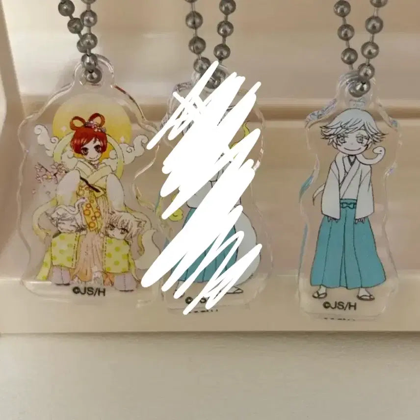 [BUNJANG] Kamisama Kiss Mini Acrylic Keyring Nanami Tomoe Mizuki / 오늘부터신령님 콜라보카페 미니 아크릴키링 나나미 토모에 미즈키