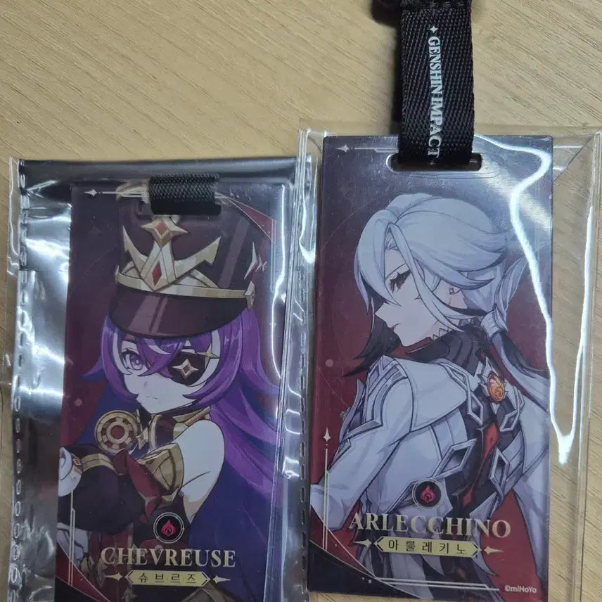 [BUNJANG] Genshin Impact Arlecchino &amp; Kaveh Acrylic Carabiner Bundle Set / 원신 아크릴 카라비너 아를레키노, 슈브르즈 일괄