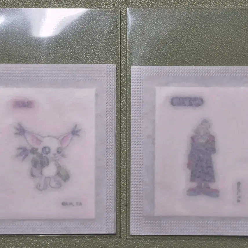 [BUNJANG] Digimon Omake Collaboration Cafe POB Tkati-Seal Gatomimimimon Mint Condition / 디지몬 오마케 콜라보카페 특전 띠부씰 가트몬 흰수염도사 미개봉