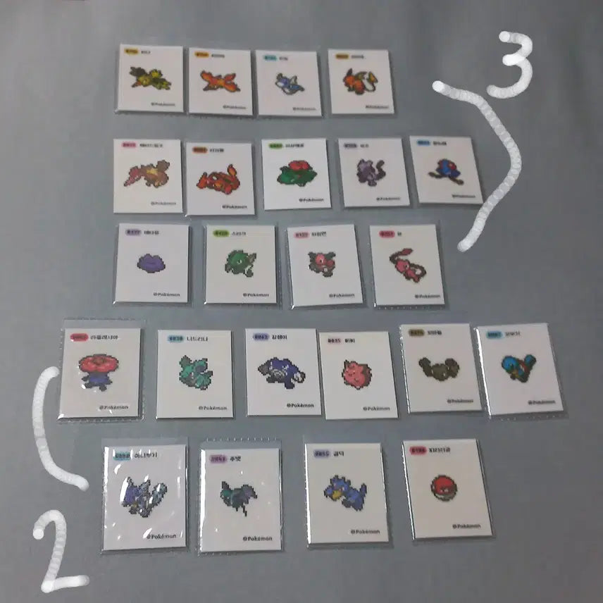 [BUNJANG] Pokemon Sticker Set Individual / 픽셀 띠부씰 개별 판매