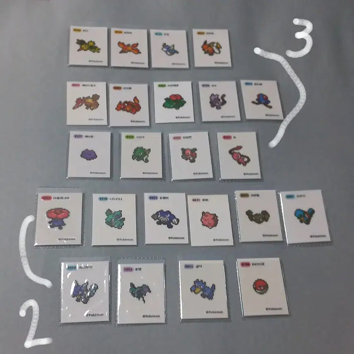 [BUNJANG] Pokemon Sticker Set Individual / 픽셀 띠부씰 개별 판매
