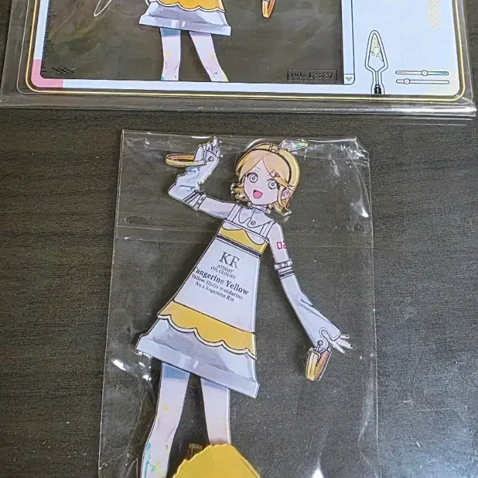 [BUNJANG] Vocaloid Kagamine Rin Unofficial Rotating Acrylic Stand &amp; Transparent Card Set / 보컬로이드 카가미네 린 비공식 자석 회전 아크릴 스탠드,투명 카드 세트