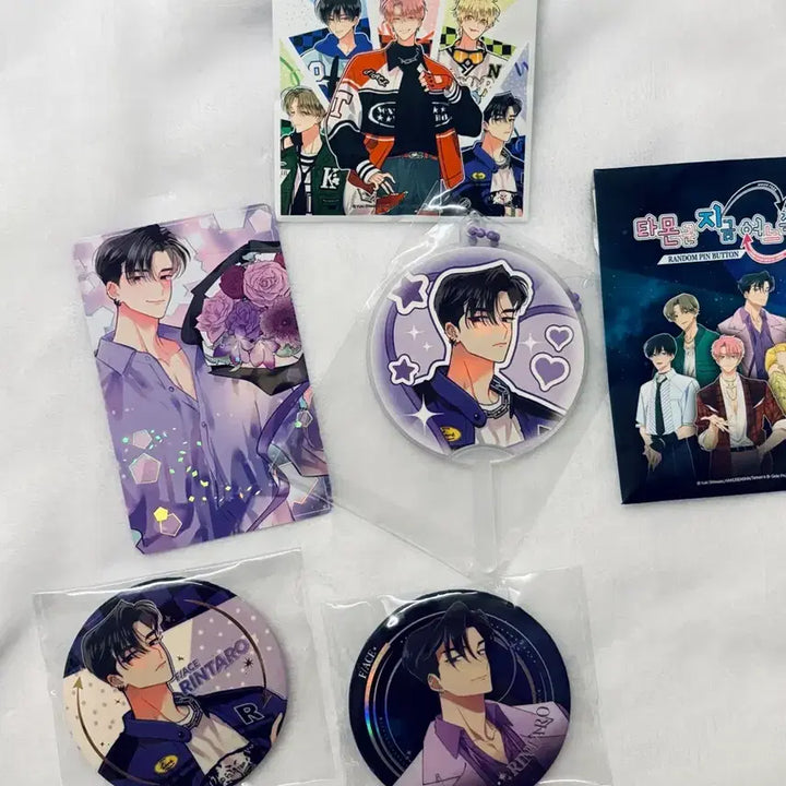 [BUNJANG] Tamon-kun Rintaro Badge Set with Photocard and POB / (교환가능)타몬군 지금 어느쪽 린타로 뱃지x2+포토카드x1+특전 일괄