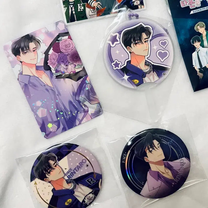 [BUNJANG] Tamon-kun Rintaro Badge Set with Photocard and POB / (교환가능)타몬군 지금 어느쪽 린타로 뱃지x2+포토카드x1+특전 일괄