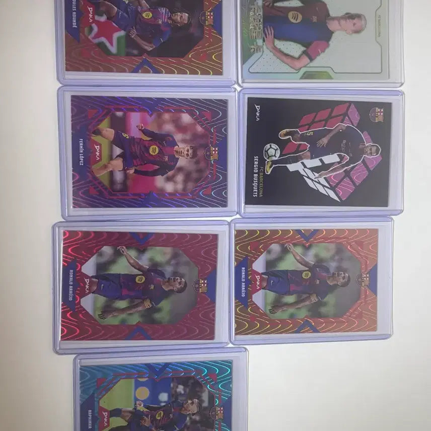 [BUNJANG] FC Barcelona Soccer Limited Edition Card Set (7 Types) / FC바르셀로나 축구 한정 카드 7종 세트
