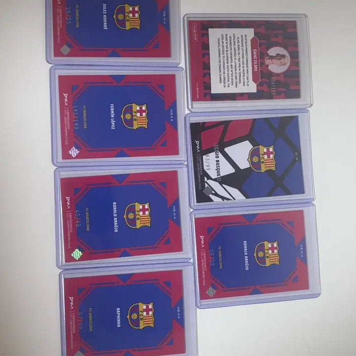 [BUNJANG] FC Barcelona Soccer Limited Edition Card Set (7 Types) / FC바르셀로나 축구 한정 카드 7종 세트