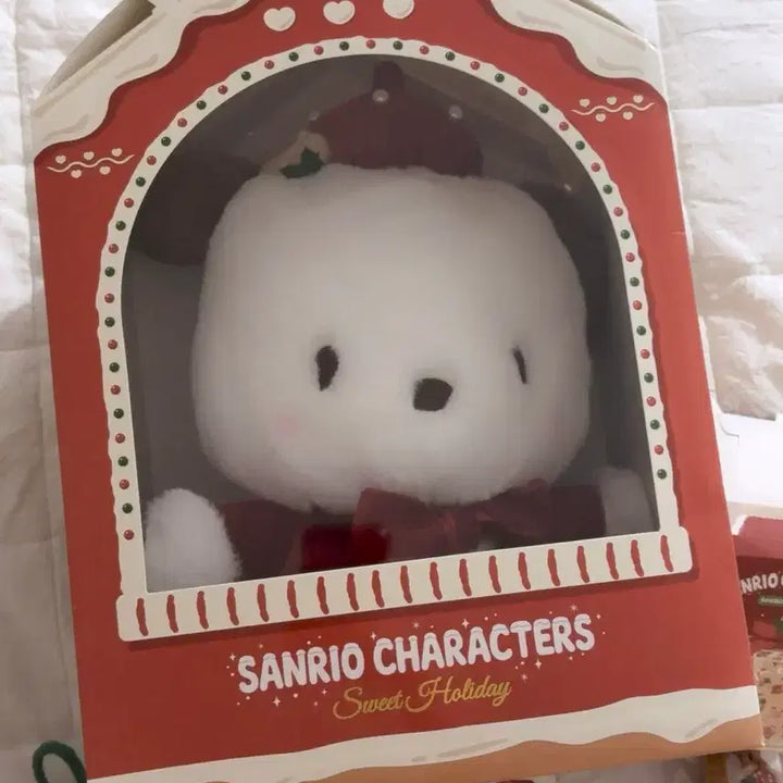 [BUNJANG] Sanrio Holiday Pochacco Medium Plush Keychain &amp; Towel Bundle Set / 산리오 홀리데이 포챠코 중형인형 키링 타올 등