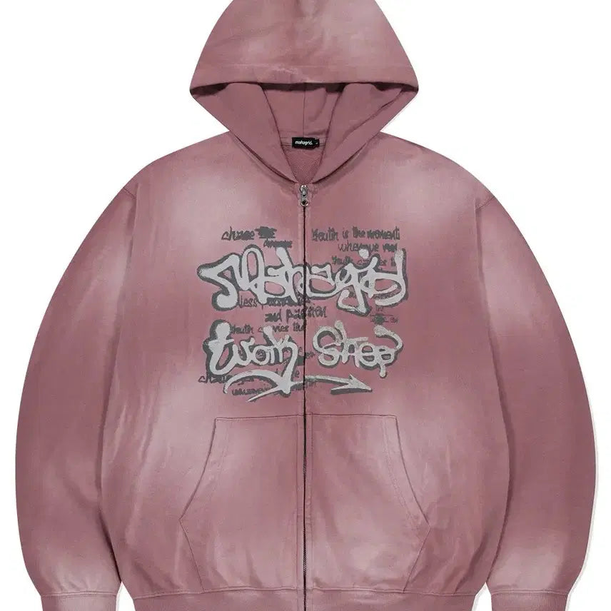 [BUNJANG] Magrid Pink Zip-Up Hoodie XL / 마하그리드 핑크 후드 집업 XL