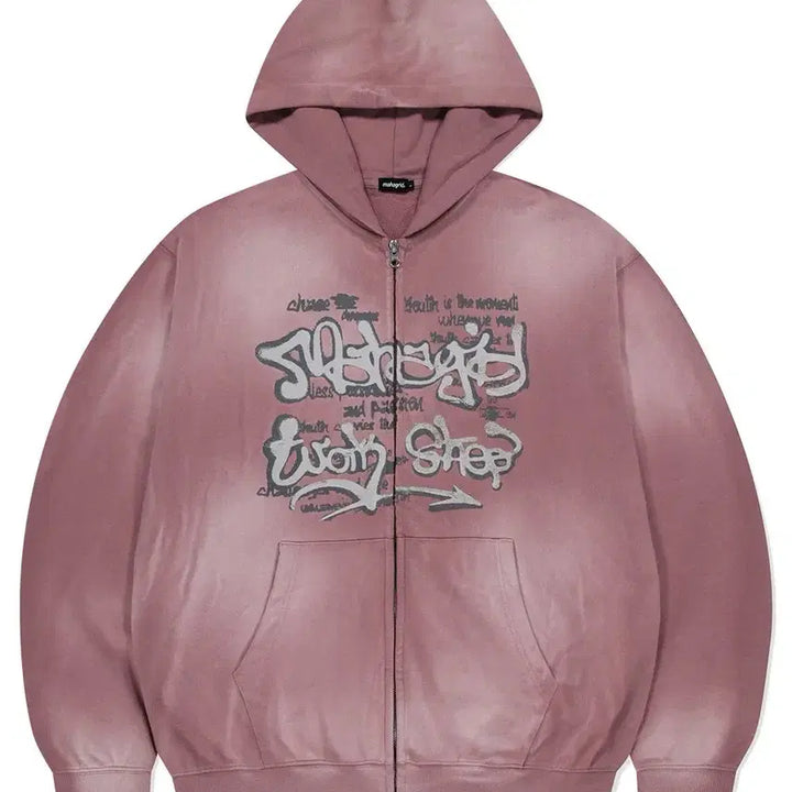 [BUNJANG] Magrid Pink Zip-Up Hoodie XL / 마하그리드 핑크 후드 집업 XL