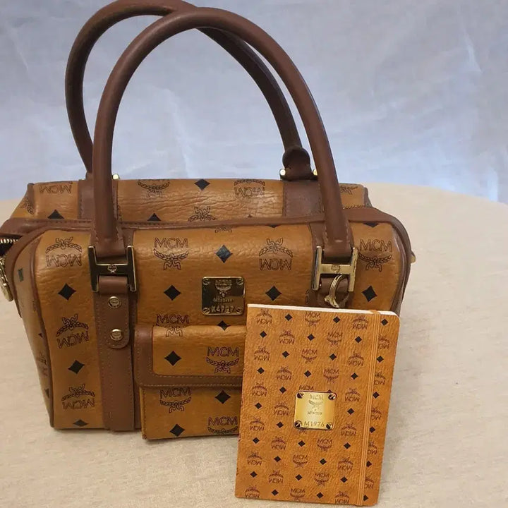[BUNJANG] MCM Visetos Pocket Boston Bag / MCM 비세토스  포켓 보스턴백