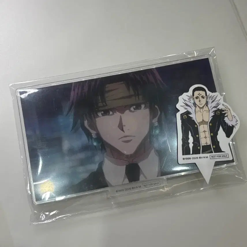 [BUNJANG] Hunter x Hunter Chrollo Acrylic Stand &amp; Paper Pick (Sealed) / (미개봉) 헌터헌터 콜라보 카페 클로로 아크릴+종이픽