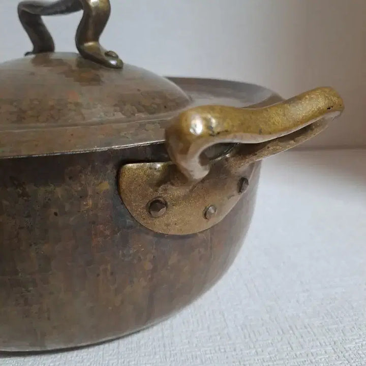 [BUNJANG] Antique European Copper Stew Pot - Retro Collectible / 올드 앤틱 [ 스튜 냄비 ] 유럽 구리 냄비 레트로 인테리어 희귀수집품