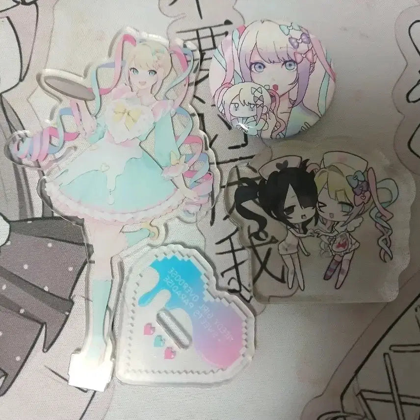 [BUNJANG] NeedGirl Acrylic Can Badge Set / 니디걸 아크릴 캔뱃지 세트