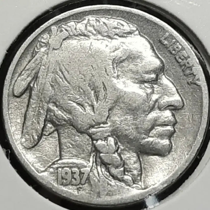 [BUNJANG] 1937 Buffalo Nickel US Coin / 미국 준미급 1937년-F 버팔로 5센트.외국주화 주화 화폐 동전