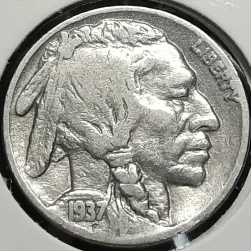[BUNJANG] 1937 Buffalo Nickel US Coin / 미국 준미급 1937년-F 버팔로 5센트.외국주화 주화 화폐 동전