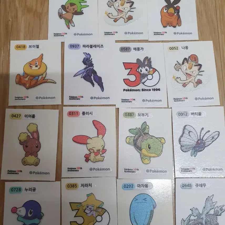 [BUNJANG] Pokemon 30th Anniversary Stickers Bundle / 포켓몬띠부씰 30주년